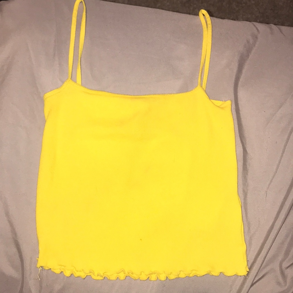 Yellow crop top